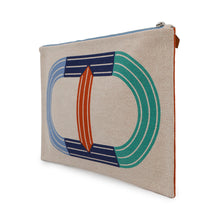 将图像加载到图库查看器中，HERMES Neoban Mayon Maran Marine/Brique/Aqua Cotton100% Size GM
