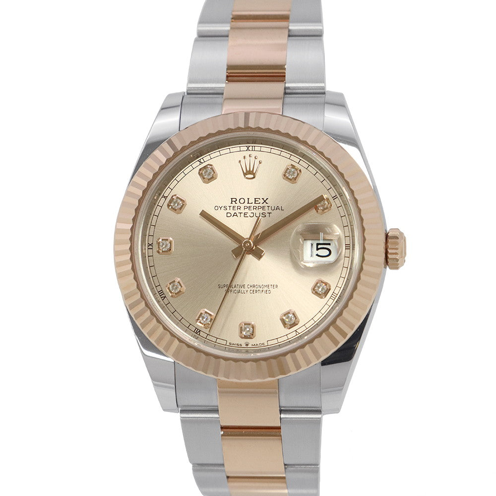 ROLEX Datejust 41 W41mm Stainless Steel K18PG Sundust Dial126331G