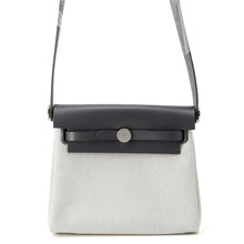Load image into Gallery viewer, HERMES Herbag zip Ardoise/Ecru Toile H Vache Hunter Leather Size Mini
