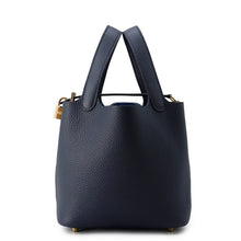 将图像加载到图库查看器中，HERMES Picotin Lock Blue Nuit Taurillon Clemence Size PM

