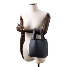 将图像加载到图库查看器中，HERMES Picotin Lock Blue Nuit Taurillon Clemence Size PM
