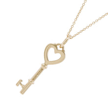 Load image into Gallery viewer, TIFFANY&amp;Co. Heart Key Necklace 18K Yellow Gold

