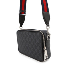将图像加载到图库查看器中，GUCCI GG Supreme SmallShoulder Bag Black792456 GG SupremeCanvas
