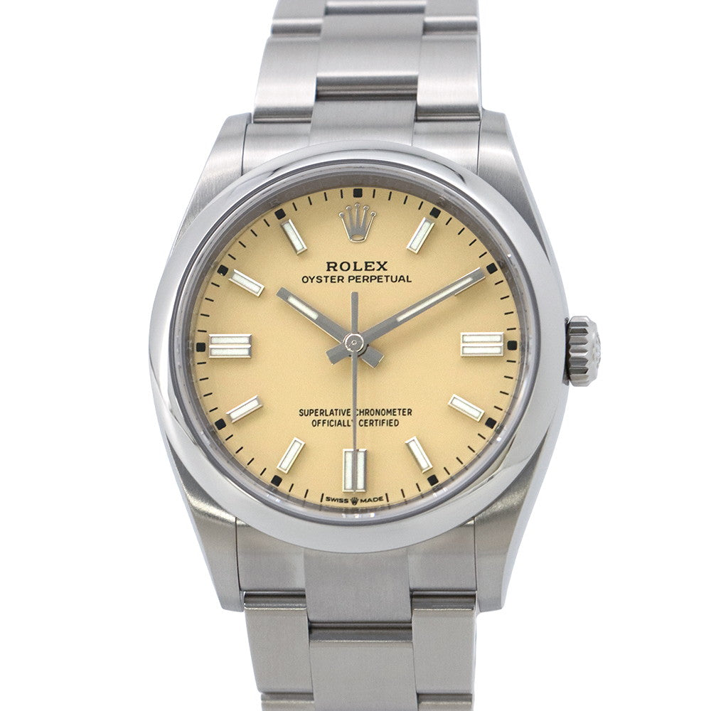 ROLEX Oyster Perpetual 36 W36mm Stainless Steel Beige Dial126000