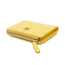 Load image into Gallery viewer, CHANEL Matelasse L-shaped zipper compact wallet YellowAP3999 Caviar Leather
