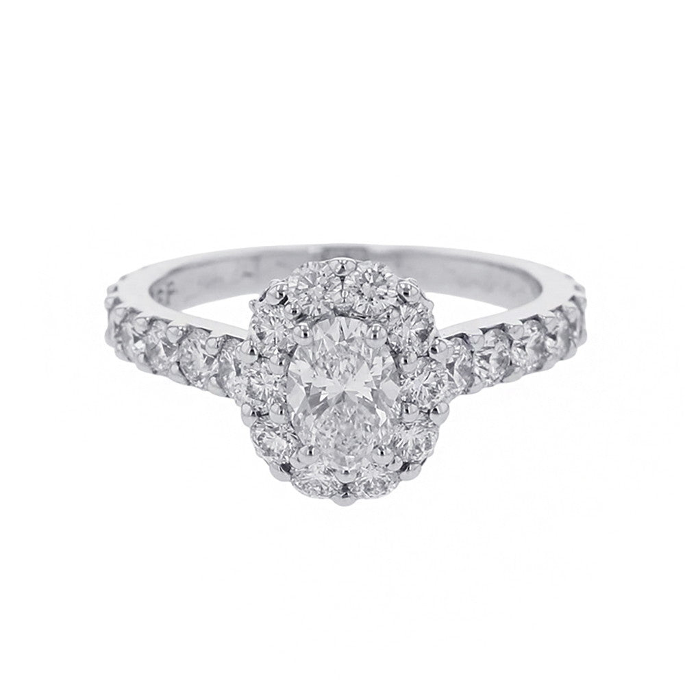 GRAFF Icon Oval Cut Ring Size Approximately#9RGR619 18K White Gold