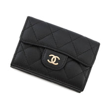 Load image into Gallery viewer, CHANEL Matelasse Classic Small Flap Wallet BlackAP0230 Caviar Leather
