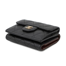 Load image into Gallery viewer, CHANEL Matelasse Classic Small Flap Wallet BlackAP0230 Caviar Leather
