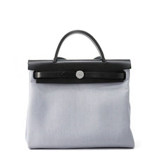 Load image into Gallery viewer, HERMES Herbag zip Black/Green Pantan Toile Officier Vache Hunter Leather Size PM
