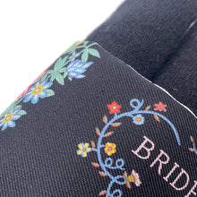 Load image into Gallery viewer, HERMES Twilly Brides de Gala en Fleurs Black/Multicolor/White Silk100%
