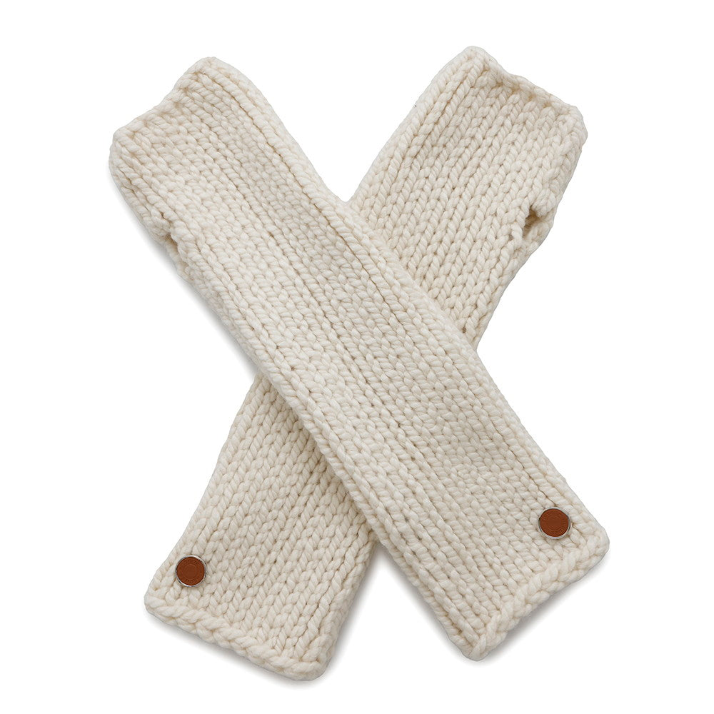 HERMES Joplan Gloves Size TU White Wool 79% Silk14% Cashmere7%