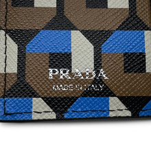 Load image into Gallery viewer, PRADA Key Case Geometric Pattern 4 Rows Black1PG004 Leather
