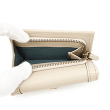 将图像加载到图库查看器中，GUCCI Diana Bamboo Medium Compact Wallet Tri-fold Wallet Beige658633 Leather
