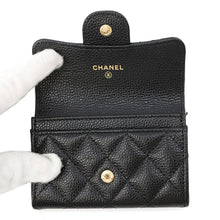 Load image into Gallery viewer, CHANEL Matelasse Flap Card Case BlackAP0214 Caviar Leather
