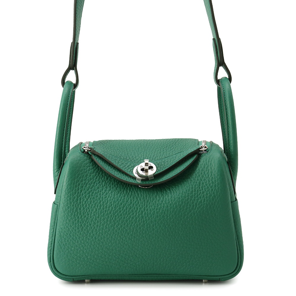 HERMES Lindy Vert Vertigo Taurillon Clemence Size Mini