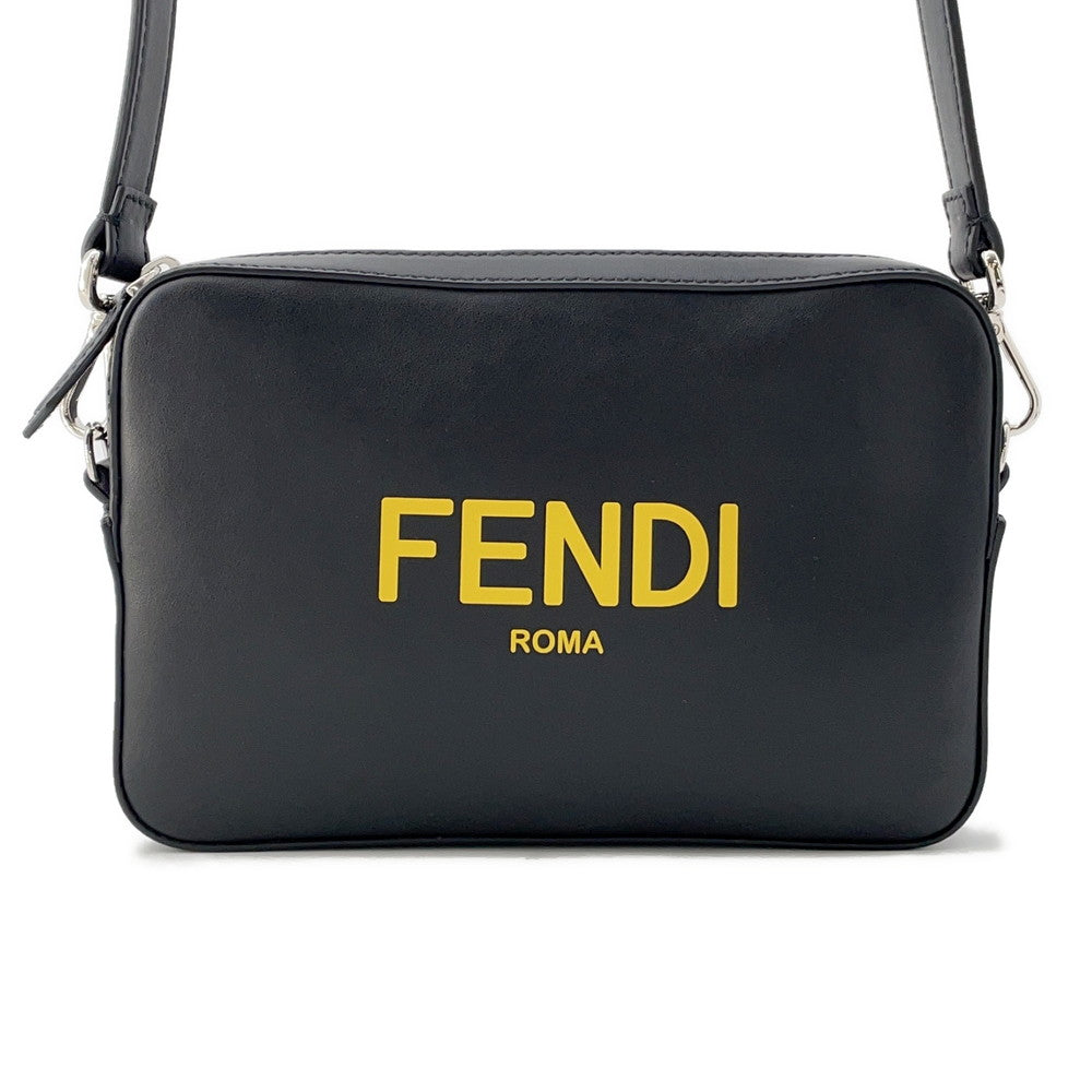 FENDI Camera Case Black7M0286 Leather Size Medium