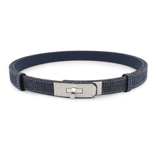 将图像加载到图库查看器中，HERMES Kelly Jean Belt Blue Indigo/White/Blue Navy Epsom Denim
