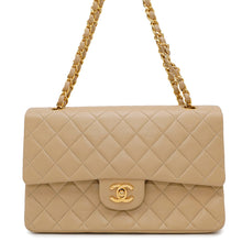 将图像加载到图库查看器中，CHANEL Matelasse ChainShoulder Bag BeigeA01112 Lambskin Size 25
