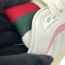 Load image into Gallery viewer, GUCCI Reweb Sneakers White/Pink785728 Leather Size 39.5
