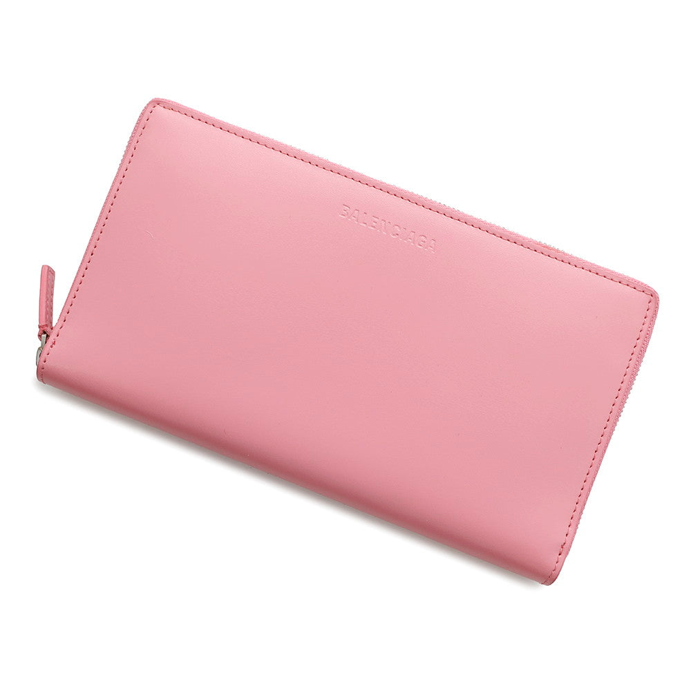 BALENCIAGA Essential Long Wallet Pink664041 Calf Leather