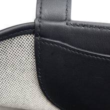 Load image into Gallery viewer, HERMES In the loop Ecru/Black Toile H Swift Leather Size 18
