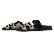 将图像加载到图库查看器中，HERMES Shipley Sandals Beige・Sketch/Black Chevre Velour Tufte Rubber Size 38
