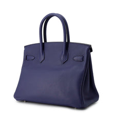 Load image into Gallery viewer, HERMES Birkin Trace Blue Encre/Bleu du Nord/Gold Swift Leather Epsom Size 30
