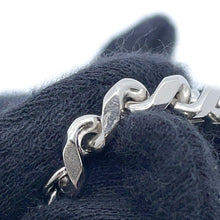 将图像加载到图库查看器中，GUCCI ★Icon Script Chain Bracelet Size M Silver796655 Metal
