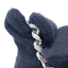 将图像加载到图库查看器中，GUCCI Icon Script Chain Bracelet Size M Silver796655 Metal
