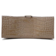 Load image into Gallery viewer, BALENCIAGA Hourglass 2WAY Bag Greige593546 Croco embossed leather Size Small
