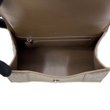 Load image into Gallery viewer, BALENCIAGA Hourglass 2WAY Bag Greige593546 Croco embossed leather Size Small
