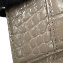 Load image into Gallery viewer, BALENCIAGA Hourglass 2WAY Bag Greige593546 Croco embossed leather Size Small
