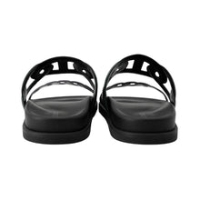 Load image into Gallery viewer, HERMES Sandals 《Extra》 Vert Electric/Violet/Black Leather Rubber Size 37.5
