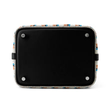 Load image into Gallery viewer, HERMES Picotin Lock Blanket Black /Ecru/Fauve/Blue Zanzibar Toile H Swift Leather Size PM

