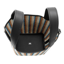 将图像加载到图库查看器中，HERMES Picotin Lock Blanket Black /Ecru/Fauve/Blue Zanzibar Toile H Swift Leather Size PM
