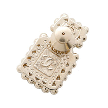 将图像加载到图库查看器中，CHANEL Perfume motif pin Brooch Champagne Gold/WhiteAB7207 Metal Rhinestone Faux Pearl
