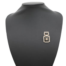 Load image into Gallery viewer, CHANEL Perfume motif pin Brooch Black/Champagne GoldAB7207 Metal Faux Pearl Rhinestone
