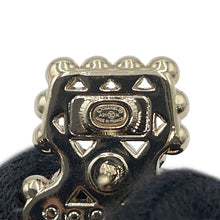 Load image into Gallery viewer, CHANEL Perfume motif pin Brooch Black/Champagne GoldAB7207 Metal Faux Pearl Rhinestone
