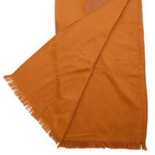 将图像加载到图库查看器中，HERMES New Libris Stole Brown Cashmere85% Silk15% Lambskin
