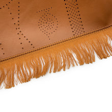 将图像加载到图库查看器中，HERMES New Libris Stole Brown Cashmere85% Silk15% Lambskin
