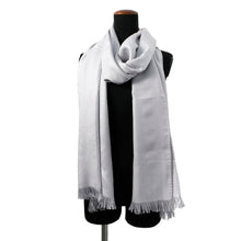 将图像加载到图库查看器中，HERMES Stole New Libris Gris Nuage Cashmere85% Silk15%
