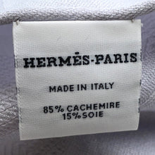 将图像加载到图库查看器中，HERMES Stole New Libris Gris Nuage Cashmere85% Silk15%
