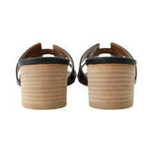 将图像加载到图库查看器中，HERMES Oasis Black Leather Size 37
