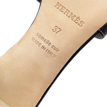 将图像加载到图库查看器中，HERMES Oasis Black Leather Size 37
