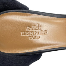 将图像加载到图库查看器中，HERMES Oasis Black Leather Size 37
