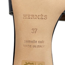 将图像加载到图库查看器中，HERMES Oasis Black Leather Size 37
