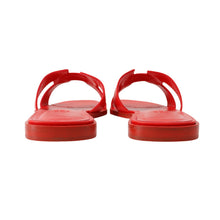 将图像加载到图库查看器中，HERMES Sandals &quot;Oran&quot; Red Leather Size 37 1/2
