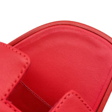 将图像加载到图库查看器中，HERMES Sandals &quot;Oran&quot; Red Leather Size 37 1/2
