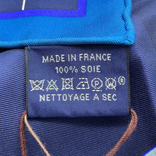 Load image into Gallery viewer, HERMES Carre Everything in the Saddle Size 90 Cobalt/Marine/Oar Silk100%

