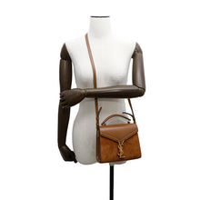 将图像加载到图库查看器中，SAINT LAURENT PARIS Cassandra top handle Brown623930 Leather suede
